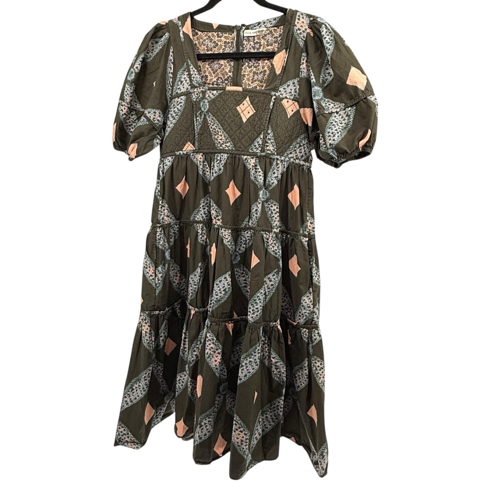 Ulla Johnson Floral Patterned Dress with Peach and Blue Accents - Picture 3 of 10